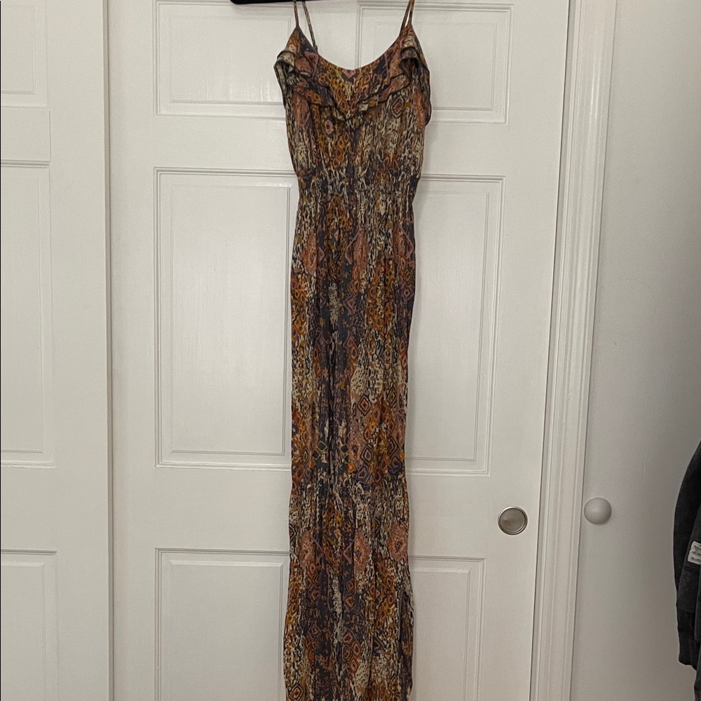 Mimi Chica Brown and Orange Maxi Dress